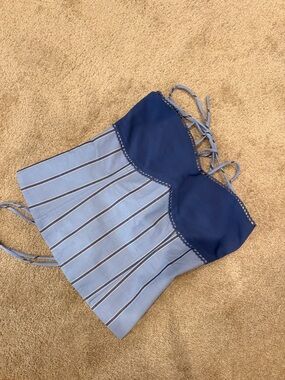 SOLD- I Am Delilah Blue Corset Top NWT